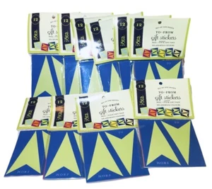 Bundle of 10 packs of Gift Present #12/pk Stickers Tags Assorted Colors NEW - Picture 1 of 3