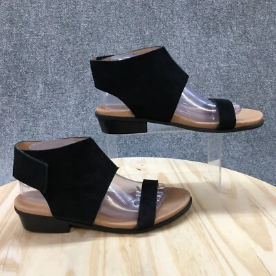 Sandálias femininas Bettye Muller Concept 7,5 Brett salto baixo tiras costas camurça - Imagem 1 de 4