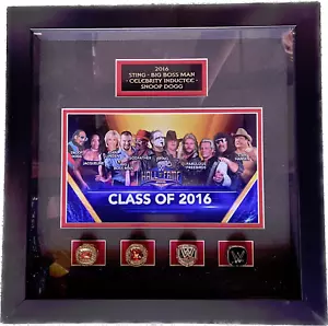 2016 WWE Hall of Fame Inductees Legends Framed 4 HOF Replica Rings w/ Photo - Picture 1 of 1