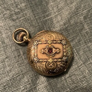 Antique Solid 14k Gold 1889 Elgin 6S Full Hunter Case Pocket Watch ~ Running ~ - Picture 1 of 14