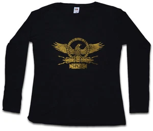 ROMAN EAGLE DAMEN LANGARM T-SHIRT Rom Ceasar Map Imperator Empire SPQR - Bild 1 von 1