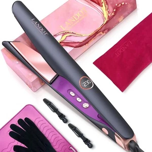 Hair Straightener Curler 2 in 1 - Flat Iron Curling Iron in One By Landot - Picture 1 of 1