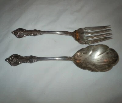 Cuchara para servir bayas/cazuela International Deep Silver 1964 ORLEANS y tenedor para carne Foto 1 de 3