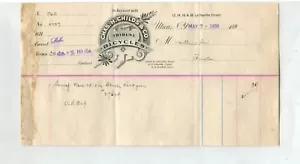 Illustrated Billhead TRIBUNE CICYCLES Charles Childs Co Utica NY 1900 - Picture 1 of 1