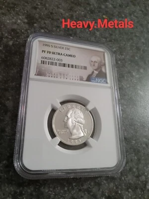1995-S Washington Silver Proof Quarter PF70 NGC EXCELLENT LOW PRICE!! - Image 1 of 4