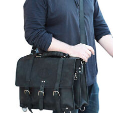 12GL Large Briefcase Backpack Laptop Bag Glanor Buffalo Leather Hand Bag