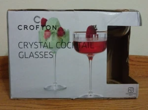 Crofton Kristall Cocktail Gläser 2 Stück Set - Bild 1 von 7