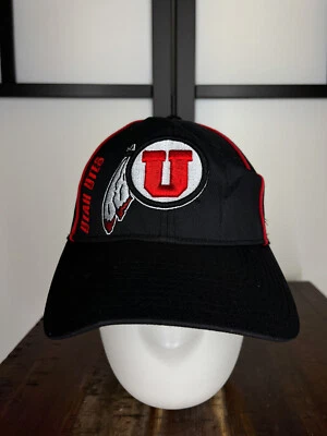 Utah Utes Hat Cap Fitted Adult Small Black Red Polyester Mesh Back Zephyr NCAA - Image 1 of 4