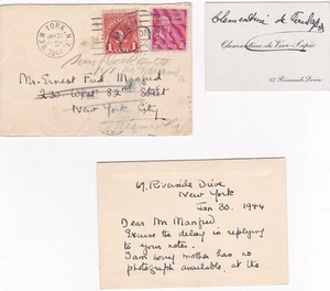 CLEMENTINE DE VERE-SAPIO ópera soprano firmada carta de visita, plus - Imagen 1 de 2