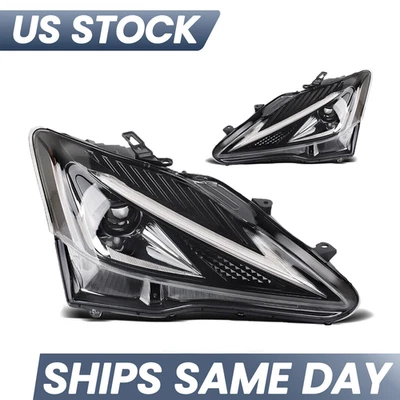 For 2006-2013 Lexus IS250 IS350 Pair LED DRL Sequential Headlight Signal Lamp Foto 1 de 4