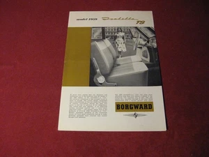 1959 Borgward Sales Brochure Booklet Catalog Original Old - Picture 1 of 3