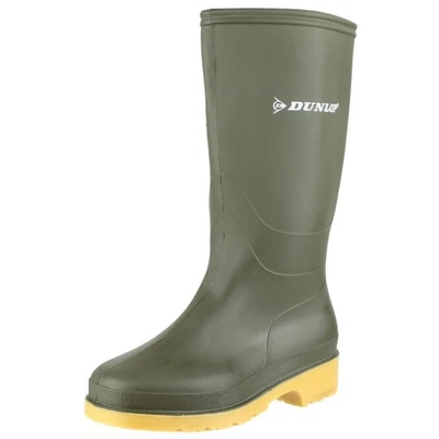 Dunlop Dulls Wellington Boot Green  Fully waterproof PVC upper, Traditional col - Image 1 of 4