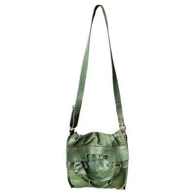 Lucky Brand Abbey Italian Leather Shoulder fold Over Green  Bag - Image 1 of 4