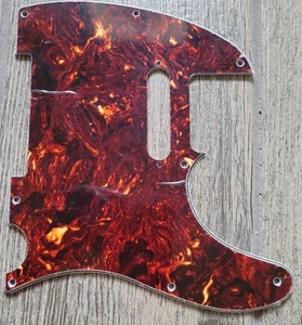 Musiclily 8-hole Telecaster Pickguard Brown Tortoise 4-ply - Picture 1 of 4