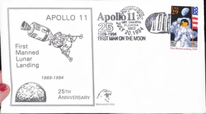 1994 Apollo 11 1st Manned Lunar Landing 25th Ann. Cape Canaveral FL Space Cover - Picture 1 of 2