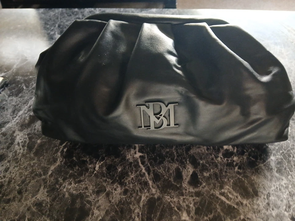 Badgley Mischka Couture Vintage Black Shoulder Carry Straps Satchel Clasp Hold - Image 1 of 4