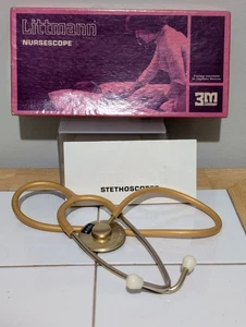 Vintage Original 3M Littmann Stethoskop Krankenschwesternfernrohr gelb OVP 23" dünn  - Bild 1 von 11