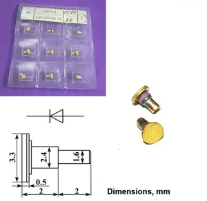 Microwave C-Band Gunn Oscillator Diode 5.6 - 8.24 GHz 15mW 3A722AM Gold USSR - Picture 1 of 3