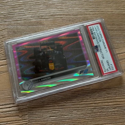 Liam Lawson 2022 Topps Chrome - F1 / Formula 1 Pink Raywave /75 (PSA GEM MT 10) - Image 1 of 3