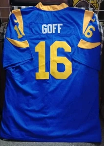 Jared Goff Signed Los Angeles Rams Football Jersey - Picture 1 of 3