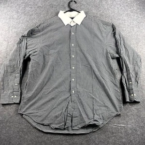 Polo Ralph Lauren Mens Button Up Shirt Long Sleeve 2XL Black Check Classic Fit - Picture 1 of 8