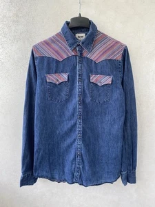 Camisa Denim Acne Pop Classics Western Mexican A/W 10 Talla 48 - Imagen 1 de 20