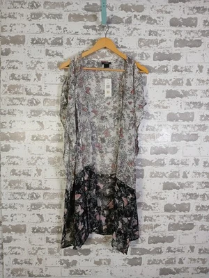 Plumero Floral y Mariposa Talla Única Rosa Negro Boho Ligero Fluido Romántico Foto 1 de 4