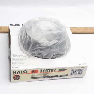 Borde de iluminación empotrado Halo Cooper Lighting Solutions negro 6" 310 TBZ Foto 1 de 4