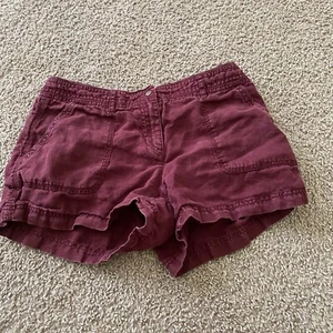 Loft Womens Purple Mid Rise Linen Shorts Size 2 - Picture 1 of 6