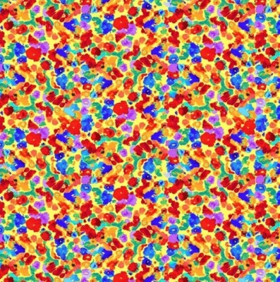 Timeless Treasures Sundance mini flores abstractas sobre tela amarilla por yarda Foto 1 de 4