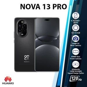 Huawei Nova 13 Pro Android Cell Phone (Black/12GB+512GB/Dual SIM/Unlocked) - Picture 1 of 6