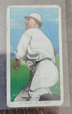 1909-11 T206 CARD CY SEYMOUR THROWING GIANTS REDS BRAVE SWEET CAPORAL CIGARETTES