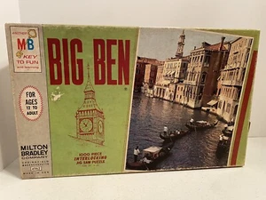 Vintage 1965 MB Big Ben Gondolas & Grandeur-3 Jigsaw Puzzle 1000 Pcs Sealed Box - Picture 1 of 11