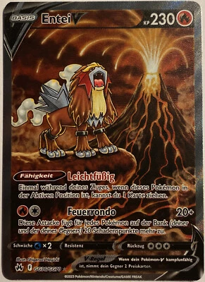 Pokemon Entei V Alternative Art | Deutsch GG36/GG70 Zenit der Könige | Near Mint - Bild 1 von 2