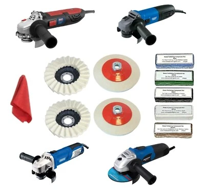 Angle Grinders With Metal Polishing Kits Aluminium Stainless Steel Alloys Brass - image 1 of 4