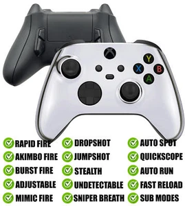 Silver Chrome Modded Reflex Button Rapid Fire Mod Controller for Xbox Series X S - Picture 1 of 8