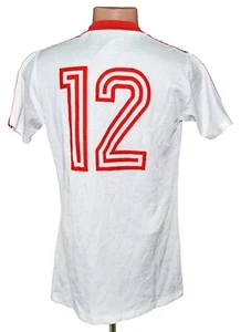 ADIDAS VINTAGE 1980er WEISSES FUSSBALLTRIKOT #12 GRÖSSE L ERWACHSENE - Bild 1 von 6