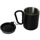 Travel Coffee Cup Outdoor Carabiner Hook Handle Mug For Hiking Camping Traveling