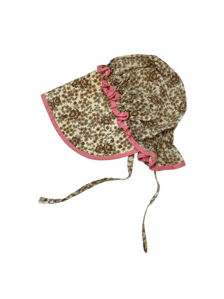 Vintage Handmade Womens Bonnet Floral Prairie Cottagecore Grannycore Theatre - Image 1 of 3