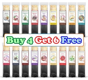 100 Incense Sticks 7" Bulk Pack Wholesale Hand Dipped Mix Match Variety Lot - Picture 1 of 133