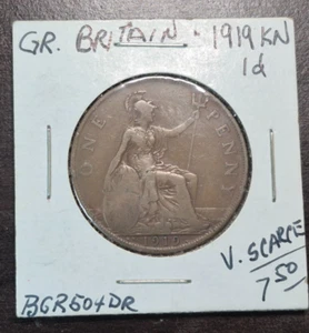 1919 KN Penny, seltenes Datum Kings Norton Penny - Bild 1 von 4