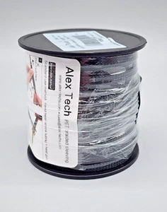 100Ft Alex Tech 1/4 Inch Pet Braided Sleeving Cable Protector Wire Tubing - Picture 1 of 5
