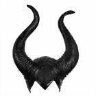 Latex Maleficent Horns Headpiece Black Evil Queen Halloween Cosplay Hat