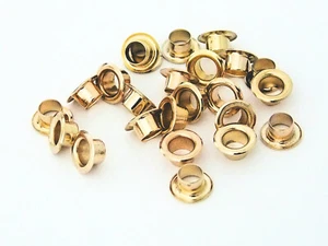 1/4 Inch Diameter Brass Plated Eyelets Package of 24 - Picture 1 of 1