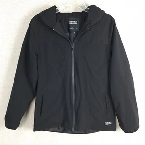 Ezekiel Jacket Mens Medium Hooded Full Zip Black Mid Weight Pockets Hood - Picture 1 of 7