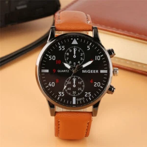 Relojes de pulsera de cuarzo informales de lujo para hombre correa de reloj esfera analógica regalo - Imagen 1 de 17