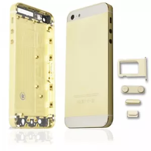 Bandeja trasera tapa de la batería para iPhone 5 Back Cover carcasa marco medio blanco dorado - Imagen 1 de 1
