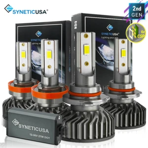 Syneticusa 4x 9005+H11 High Power LED CSP White Headlights High + Low Beam Combo - Bild 1 von 11