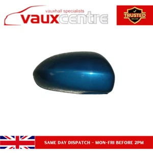 Vauxhall Corsa D & E O/S Drivers Painted Door Wing Mirror Cover 4CU Ultra Blue - Picture 1 of 2