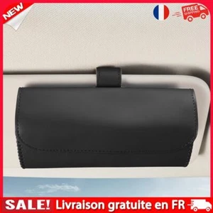 Étui à lunettes de voiture en PU, pare-soleil, porte-lunettes, Clip de rangement - Photo 1/11